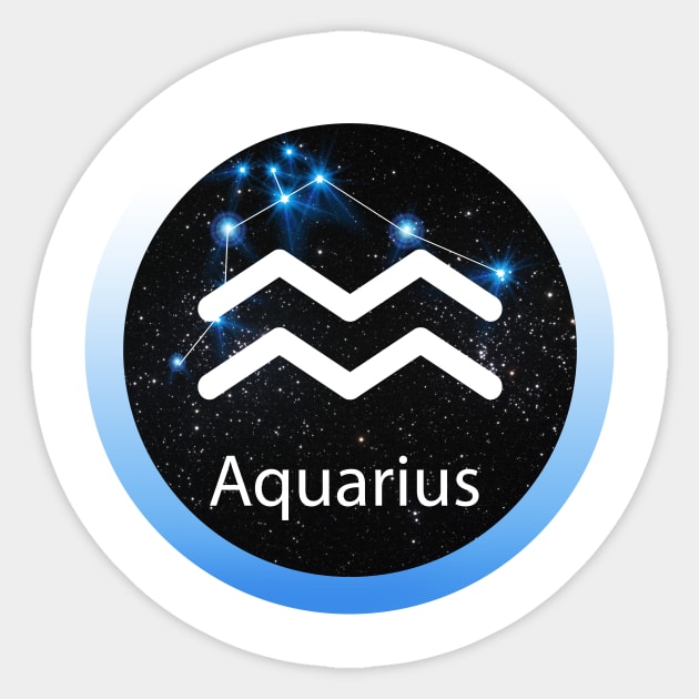 Aquarius Sticker by ZodiaCult